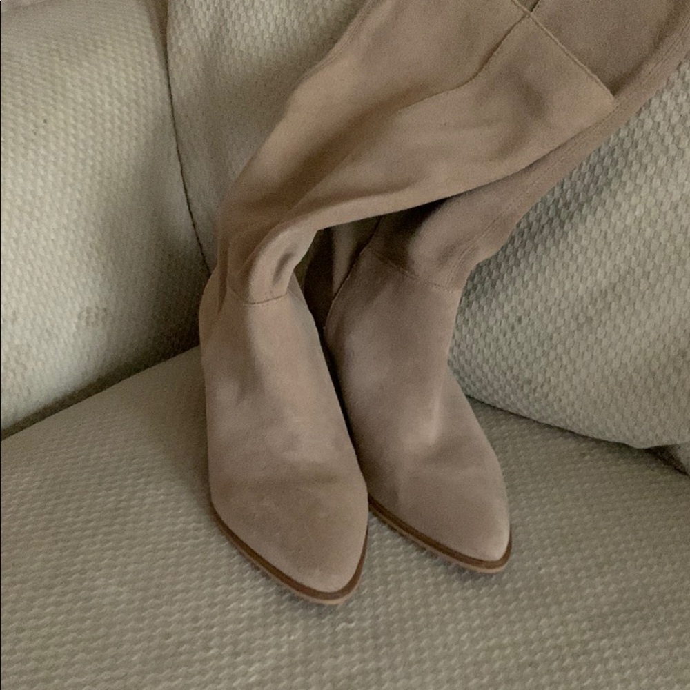 Women's Beige Suede Boots